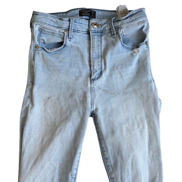 ABERCROMBIE & FITCH Light Wash Simone High Rise Super Skinny Jeans Size 4 - Picture 6 of 7